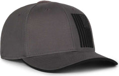 OC Sports USA-180 Mid Crown Structured Flag Cap - Charcoal | HIT a Double