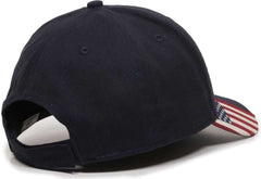 OC Sports USA-300 Adjustable American Flag on Bill Cap - Navy USA2 | HIT a Double
