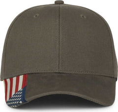 OC Sports USA-300 Adjustable American Flag on Bill Cap - Olive USA2 | HIT a Double