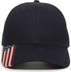 OC Sports USA-300 Adjustable American Flag on Bill Cap - Navy USA2 | HIT a Double