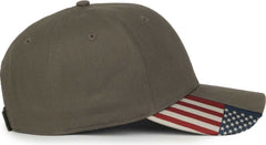 OC Sports USA-300 Adjustable American Flag on Bill Cap - Olive USA2 | HIT a Double