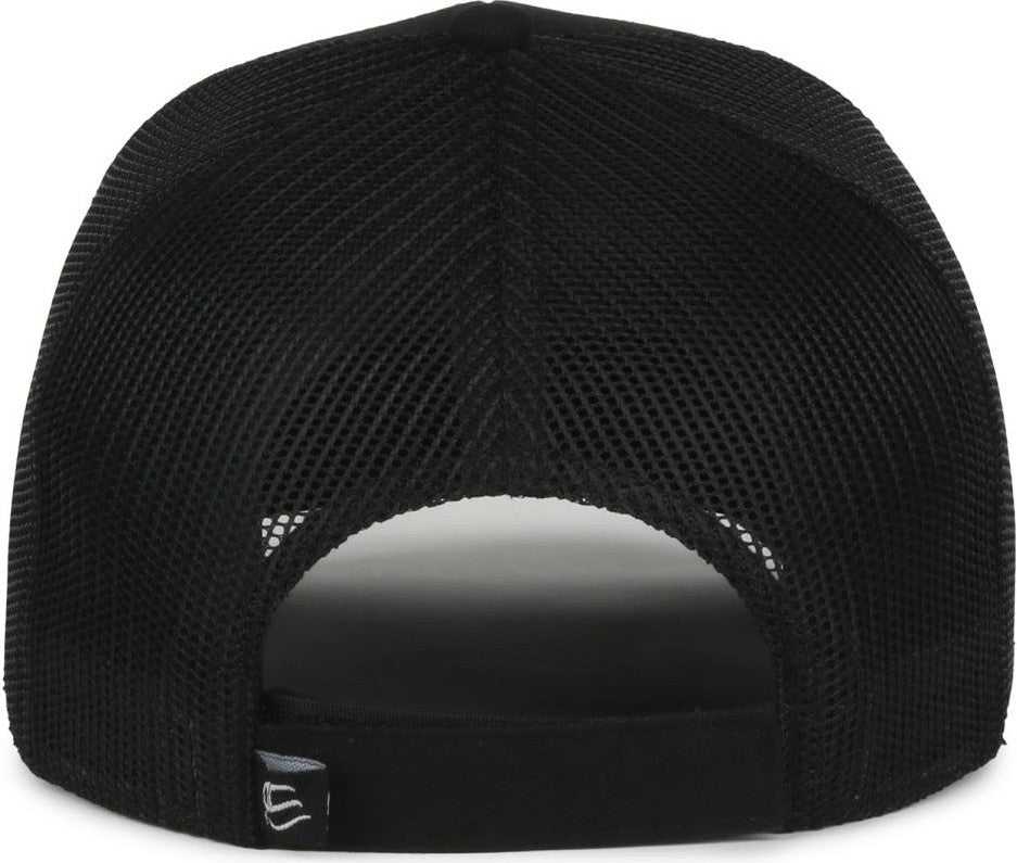 OC Sports USA-300M Brushed Twill with Flag Visor Insert Cap - Black Black | HIT a Double