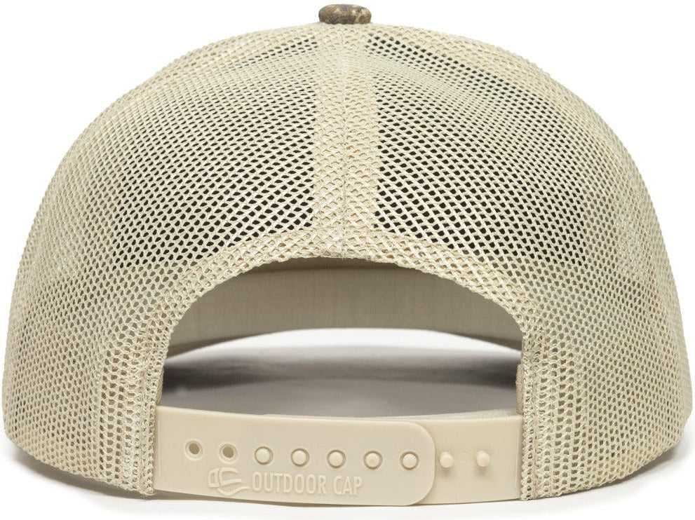 OC Sports USA771CAMO American Flag Leather Patch Cap - Realtree Timber Tan - HIT a Double - 2