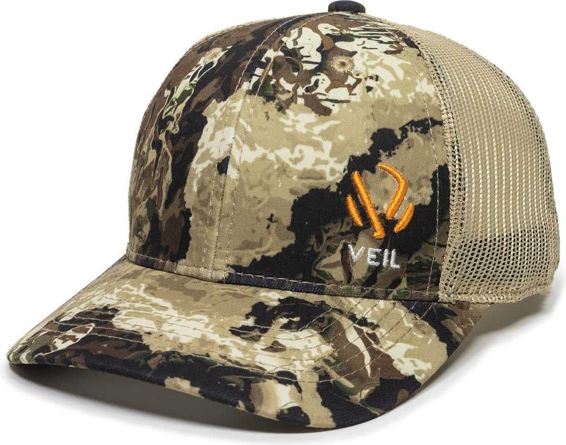 OC Sports VEIL-001 VEIL Camo Mesh Back Cap - Veil Camo Whitetail Natural - HIT a Double - 4