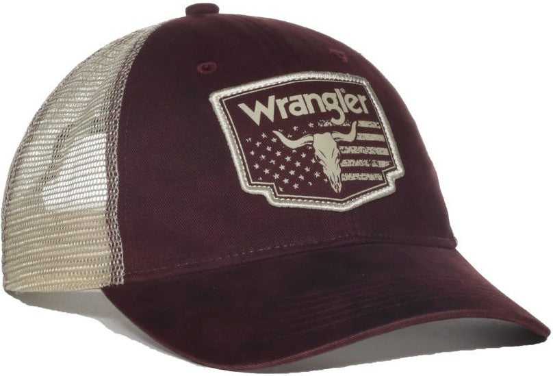 OC Sports WRA-102 Wranger Flag Patch Flat Visosr Cap - Brown Bone | HIT a Double