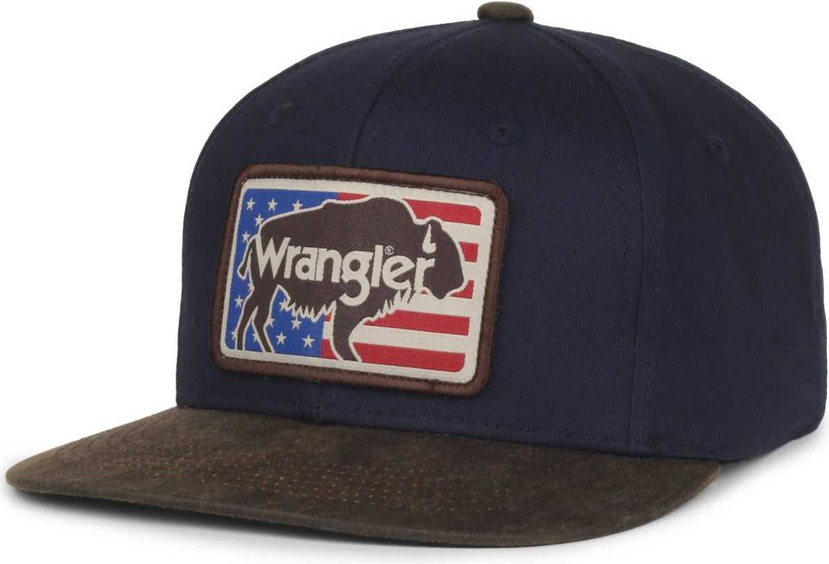 OC Sports WRA-116 Wranger Flag Buffalo Patch Cap - Navy | HIT a Double
