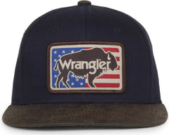 OC Sports WRA-116 Wranger Flag Buffalo Patch Cap - Navy | HIT a Double