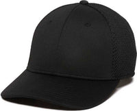 OC Sports MWS1125 Proflex Fit Sandwich Mesh Ball Cap - Dig Black Black | HIT a Double