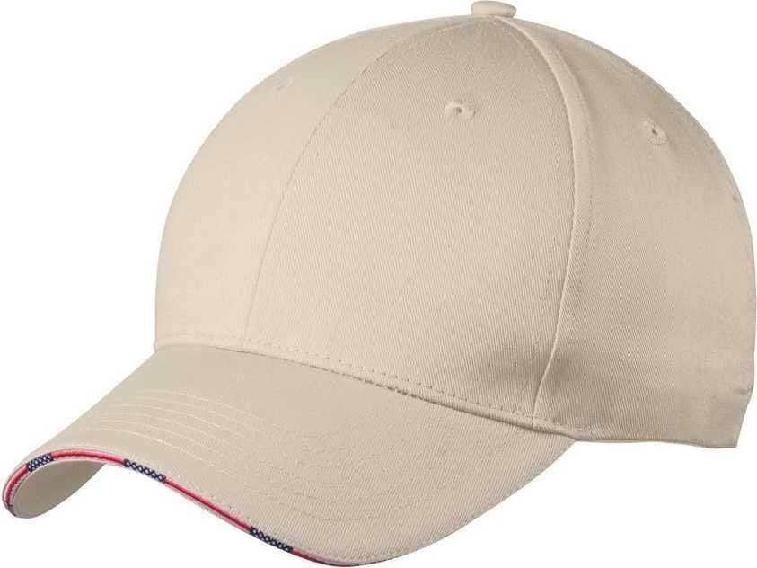 Port Authority C829 Americana Flag Sandwich Cap - Oyster | HIT a Double