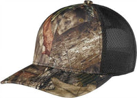 Port Authority C892 Performance Camouflage Mesh Back Snapback Cap C892Mossy Oak Break-Up Country Black - HIT a Double - 1