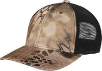 Port Authority C892 Performance Camouflage Mesh Back Snapback Cap - Kryptek Highlander Black | HIT a Double