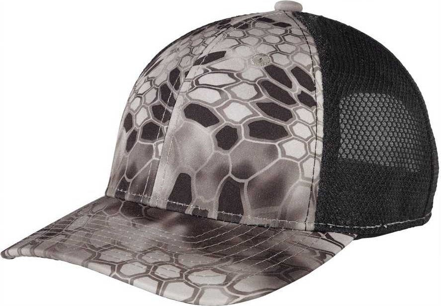 Port Authority C892 Performance Camouflage Mesh Back Snapback Cap - Kryptek Raid Black | HIT a Double