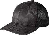 Port Authority C892 Performance Camouflage Mesh Back Snapback Cap - Kryptek Typhoon Black | HIT a Double