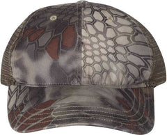 Richardson 111P Washed Printed Trucker Caps- Kryptek Highlander Brown | HIT a Double