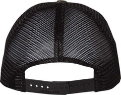 Richardson 111P Washed Printed Trucker Caps- Mossy Oak Country DNA Black | HIT a Double