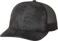 Richardson 112P Patterned Snapback Trucker Caps- Kryptek Typhon Black | HIT a Double