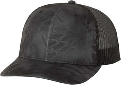 Richardson 112P Patterned Snapback Trucker Caps- Kryptek Typhon Black | HIT a Double