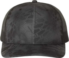 Richardson 112P Patterned Snapback Trucker Caps- Kryptek Typhon Black | HIT a Double