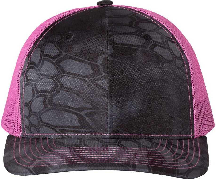Richardson 112P Patterned Snapback Trucker Caps- Kryptek Typhon Neon Pink | HIT a Double