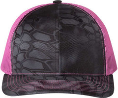 Richardson 112P Patterned Snapback Trucker Caps- Kryptek Typhon Neon Pink | HIT a Double