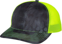 Richardson 112P Patterned Snapback Trucker Caps- Kryptek Typhon Neon Yellow | HIT a Double
