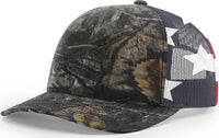 Richardson 112PM Printed Mesh-Back Trucker Caps- Mossy Oak Country DNA Stars & Stripes | HIT a Double