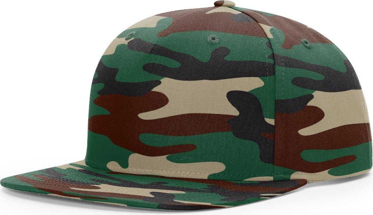 Richardson 255 Pinch Front Structured Snapback Caps- Green Camo | HIT a Double