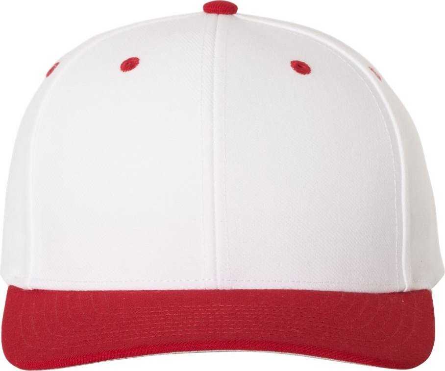 Richardson 514 Surge Adjustable Caps- White Red | HIT a Double