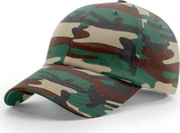 Richardson 840 Relaxed Twill Camo Caps- Green Camo | CAPS in Bulk