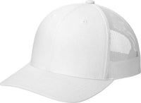 Sport-Tek STC39 Yupoong Retro Trucker Cap - White | HIT a Double