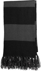 Sport-Tek STA02 Spectator Scarf - Black Iron Gray | HIT a Double