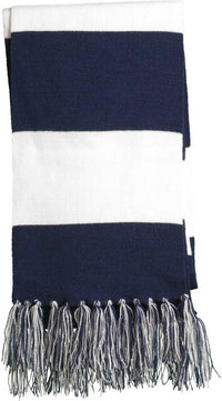 Sport-Tek STA02 Spectator Scarf - True Navy White | HIT a Double