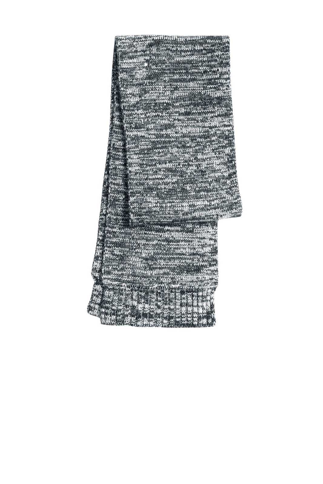 Sport-Tek STA04 Marled Scarf - Black Iron Gray White | HIT a Double