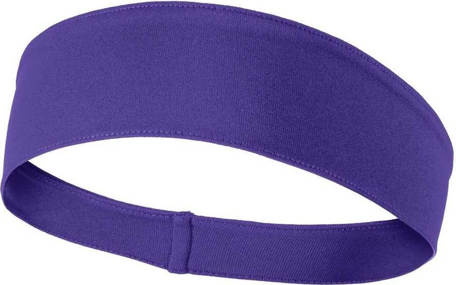 Sport-Tek STA35 PosiCharge Competitor Headband - Purple | HIT a Double