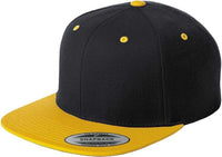 Sport-Tek STC19 Yupoong Flat Bill Snapback Cap - Black Gold | HIT a Double