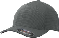 Sport-Tek STC33 Flexfit Grid Texture Cap - Graphite | HIT a Double