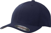 Sport-Tek STC33 Flexfit Grid Texture Cap - True Navy | HIT a Double