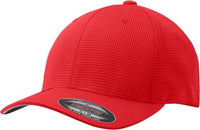 Sport-Tek STC33 Flexfit Grid Texture Cap - True Red | HIT a Double