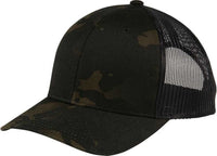 Sport-Tek STC39 Yupoong MultiCam Retro Trucker Cap - Multicam Black | HIT a Double