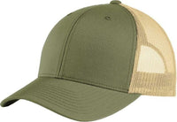 Sport-Tek STC39 Yupoong Retro Trucker Cap - Olive Khaki | HIT a Double