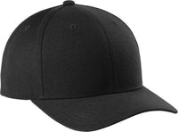 Sport-Tek STC43 Yupoong Curve Bill Snapback Cap - Black | HIT a Double