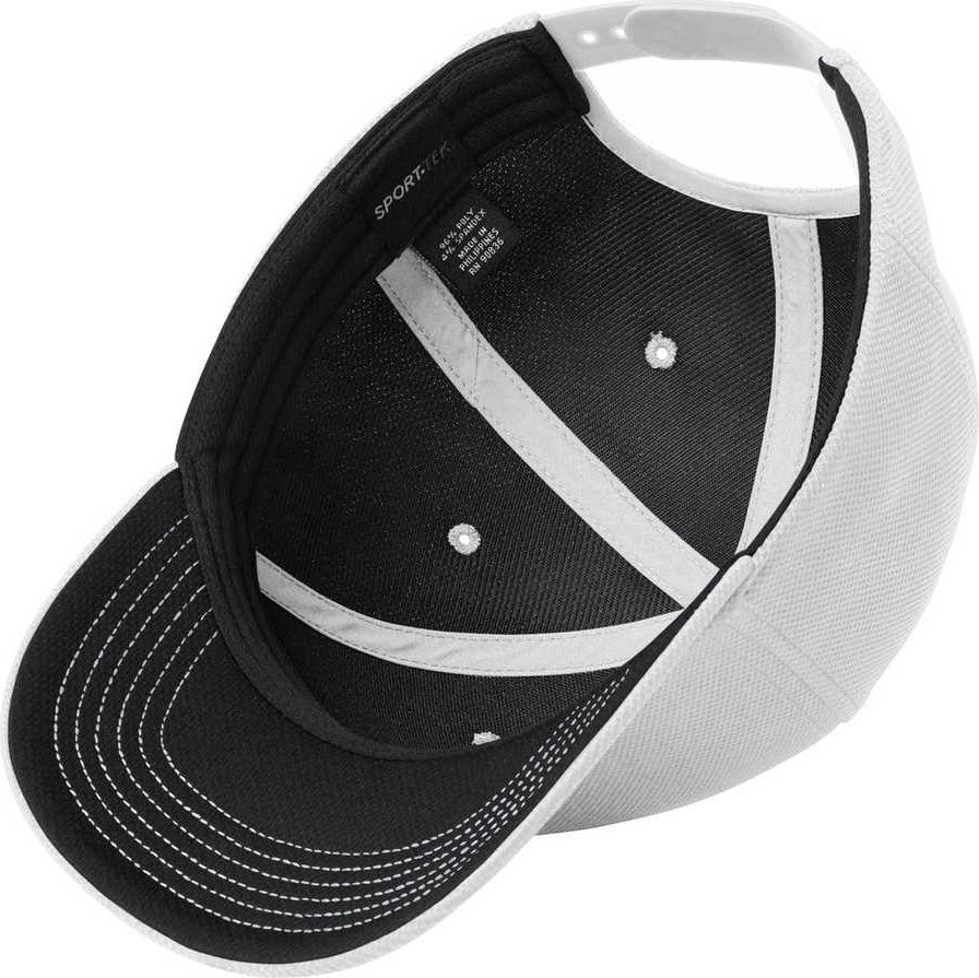 Sport-Tek STC50 Action Snapback Cap - White | HIT a Double
