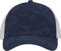 Sportsman SP1450 Traditional Lo-Pro Mesh Back Trucker Fit Cap - Navy Camo/ White | HIT a Double