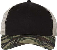 Sportsman 3100 Contrast-Stitch Mesh-Back Cap - Black Camo Stone | HIT a Double