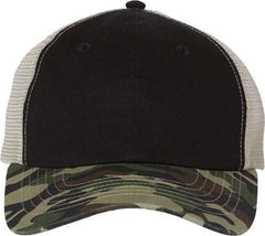 Sportsman 3100 Contrast-Stitch Mesh-Back Cap - Black Camo Stone | HIT a Double