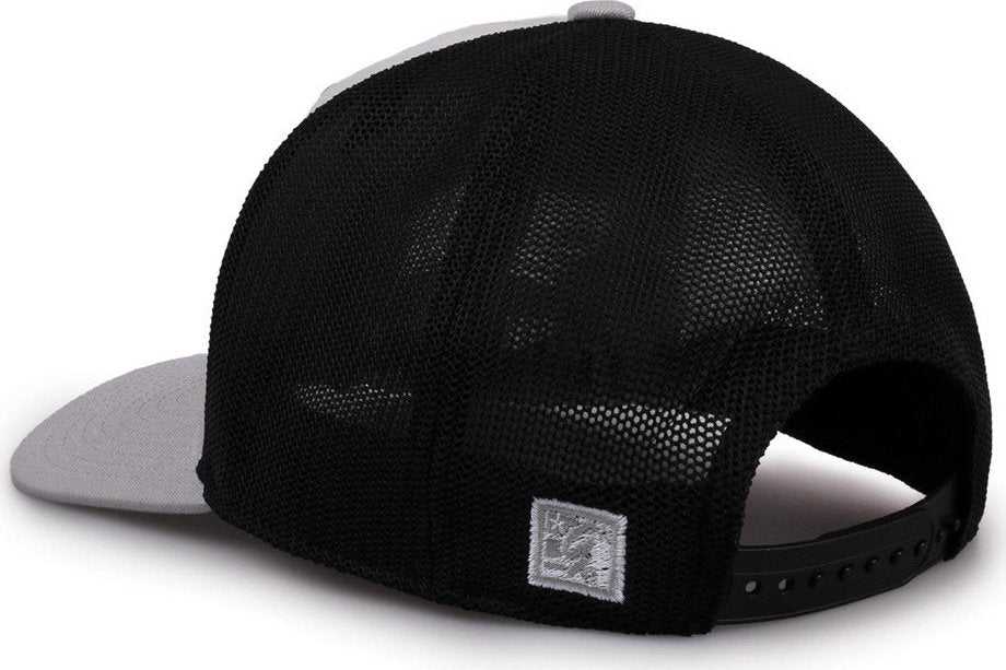 The Game GB518 Everyday Trucker Cap - Gray Black | HIT a Double