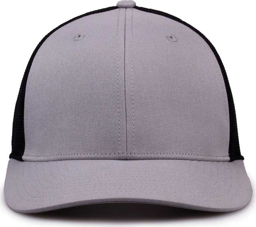 The Game GB518 Everyday Trucker Cap - Gray Black | HIT a Double