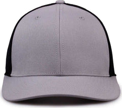 The Game GB518 Everyday Trucker Cap - Gray Black | HIT a Double