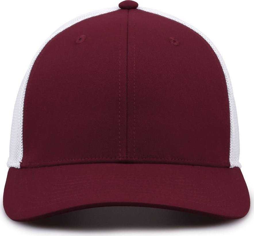 The Game GB518 Everyday Trucker Cap - Maroon White | HIT a Double