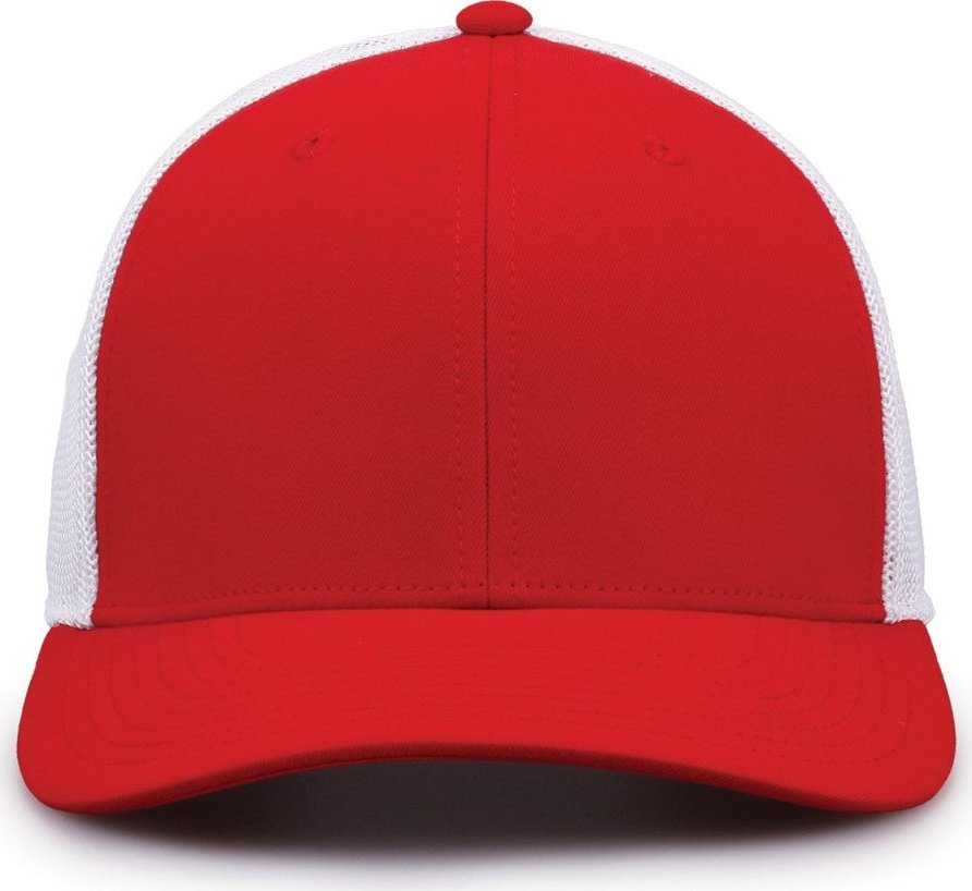 The Game GB518 Everyday Trucker Cap - Red White | HIT a Double
